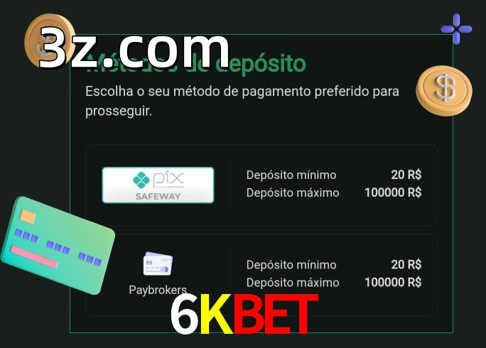 O cassino 6KBETbet oferece uma grande variedade de métodos de pagamento